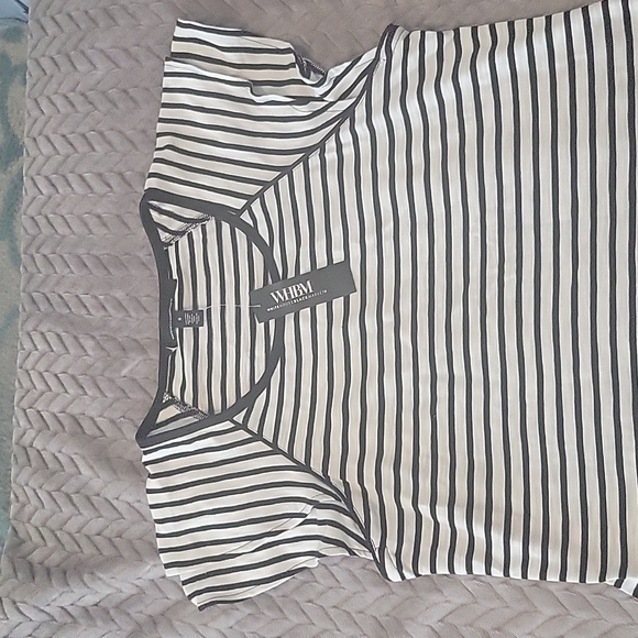 WHBM Striped Ruffle Tee - Picture 4 of 5